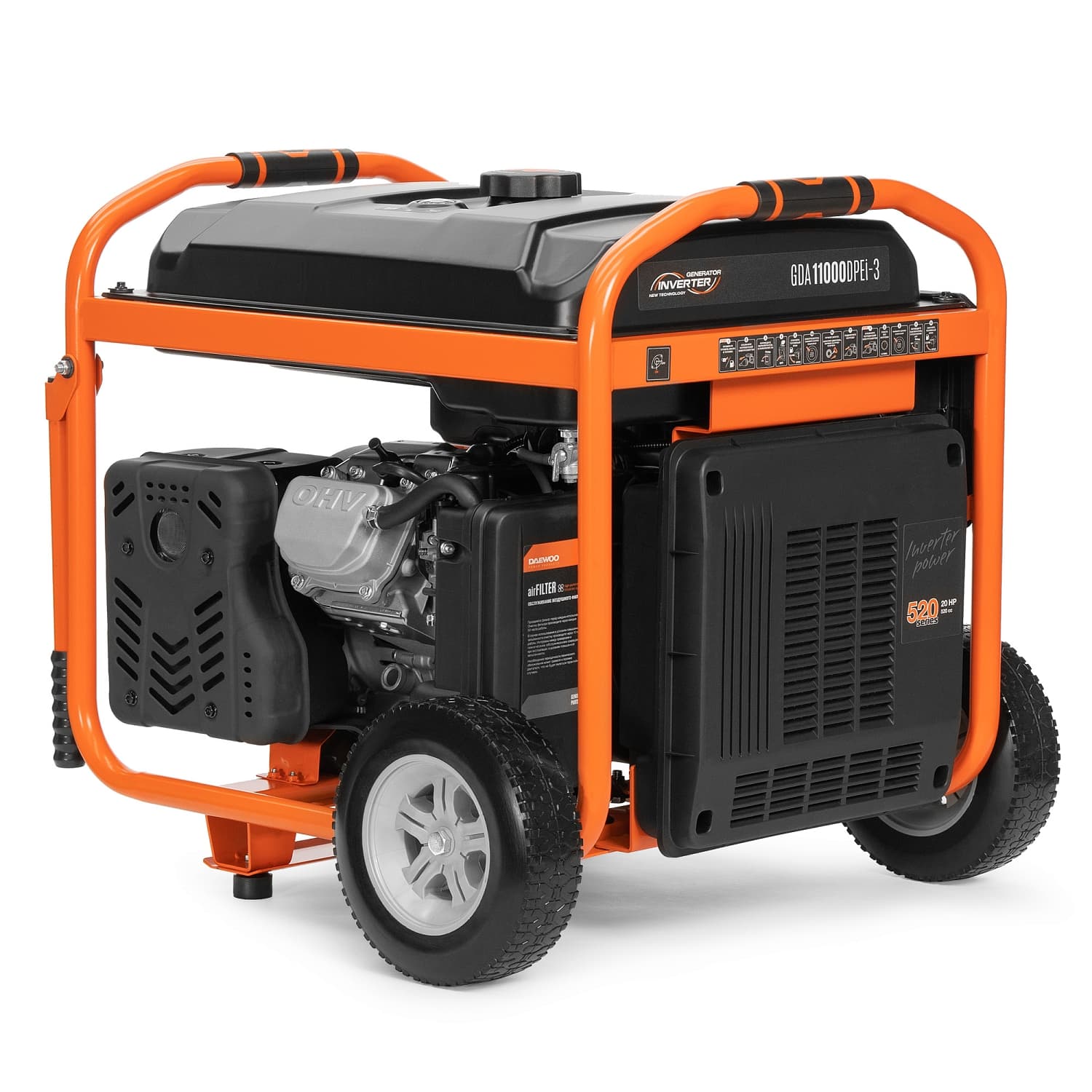 Генератор бензиновый инверторный DAEWOO GDA 11000DPEi-3, фото 2