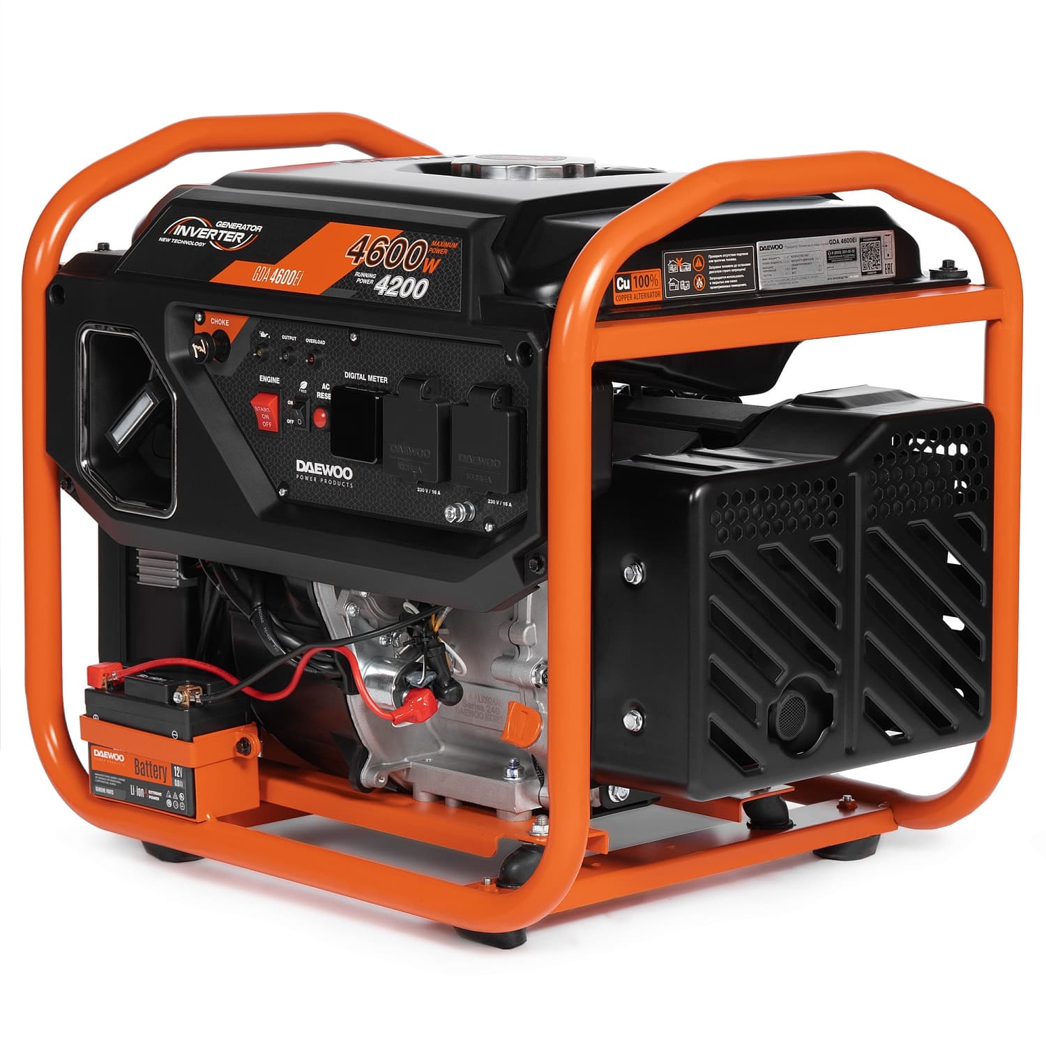 Генератор бензиновый инверторный DAEWOO GDA 4600Ei, фото 3