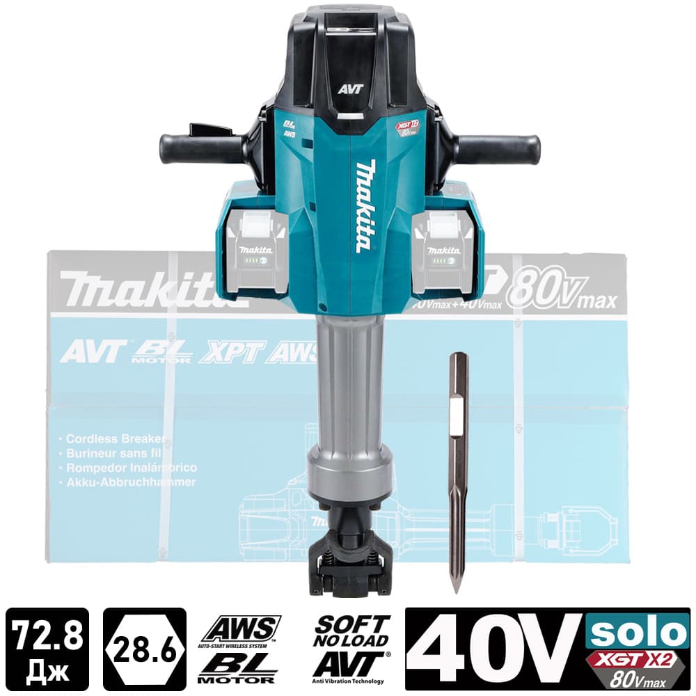 Аккумуляторный отбойный молоток HM004GZ01 (HM 004 GZ01) MAKITA