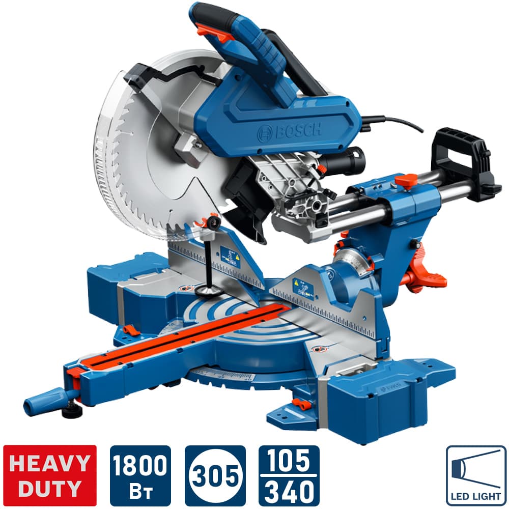 Пила торцовочная GCM 340-305 D Professional BOSCH (0601B60000)