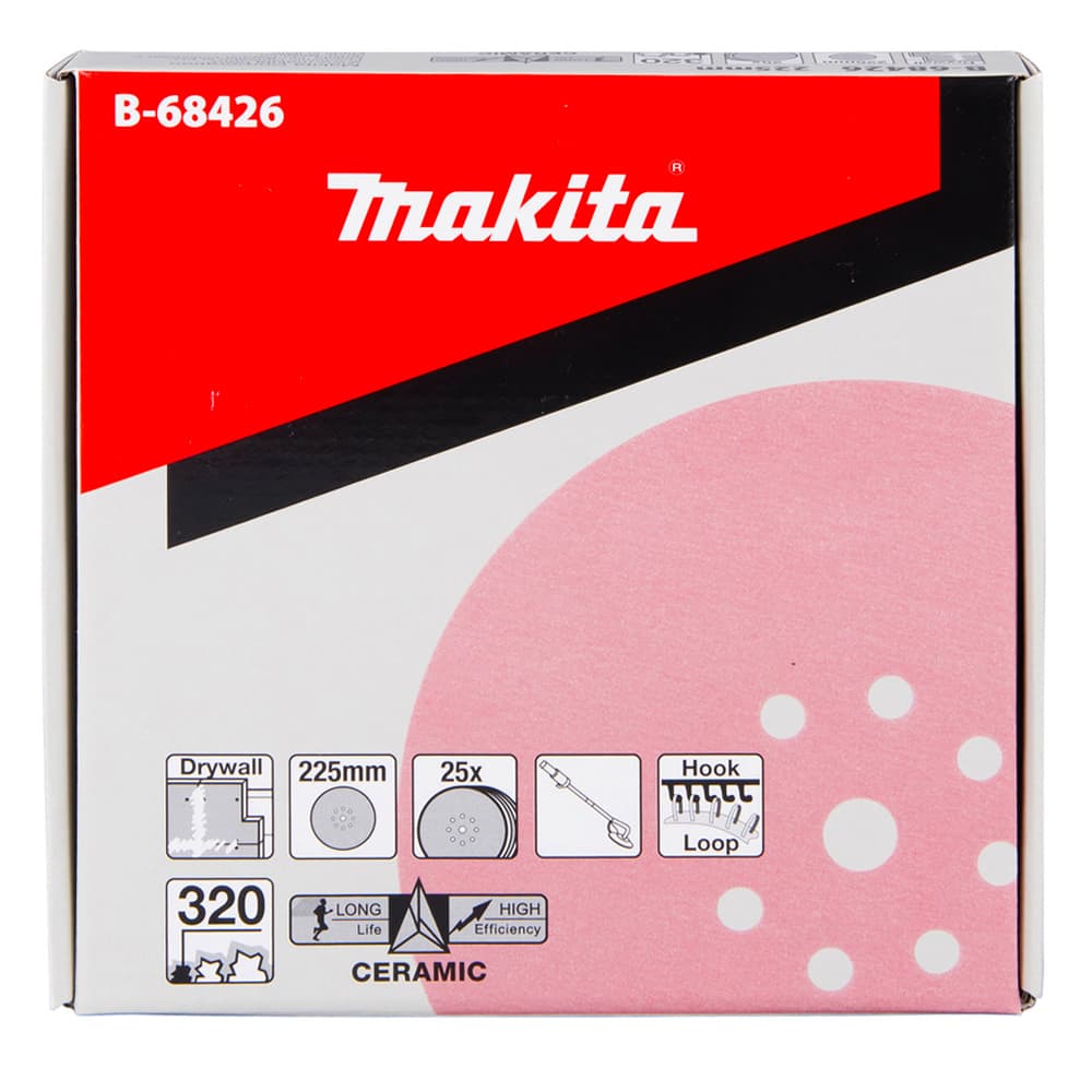 DSL800Z_Абразивный шлифовальный диск D225 мм, K320 (25 шт), MAKITA, фото 2