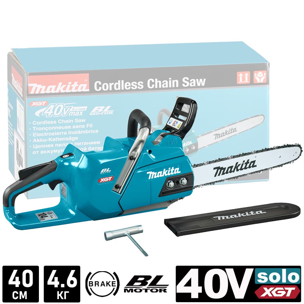 XGT_Пила цепная UC012GZ аккумуляторная (40V / без АКБ и ЗУ / BL / Шина 40 см), MAKITA