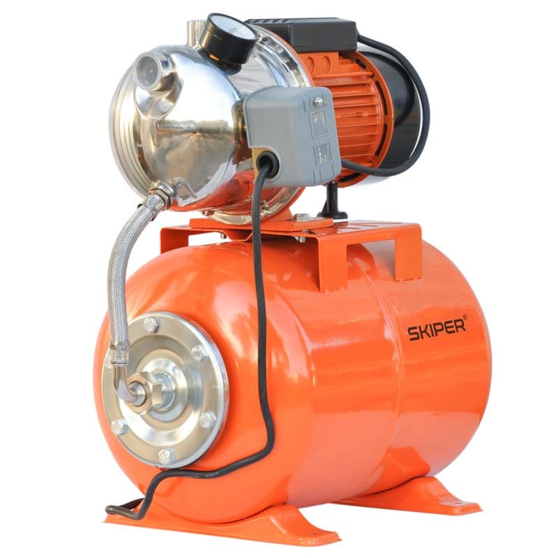 Станция водоснабжения автоматическая Skiper JET100S (900 Вт, 3100 л/ч, 24 л, нерж), фото 2