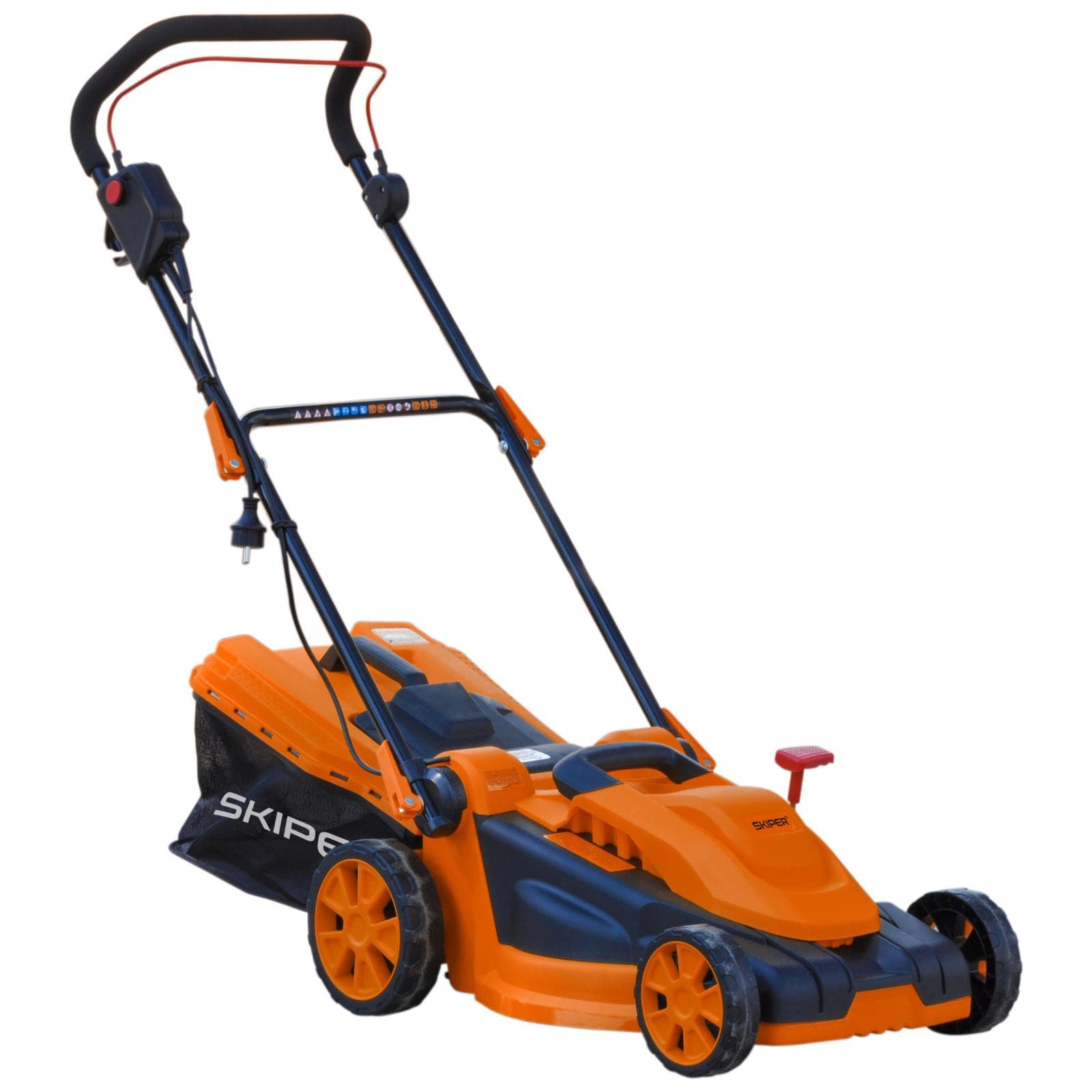 Газонокосилка электрическая SKIPER EL3820 (2000 Вт, шир.38 см, выс. 20-70 мм (6 поз), травосб. 40л), фото 2