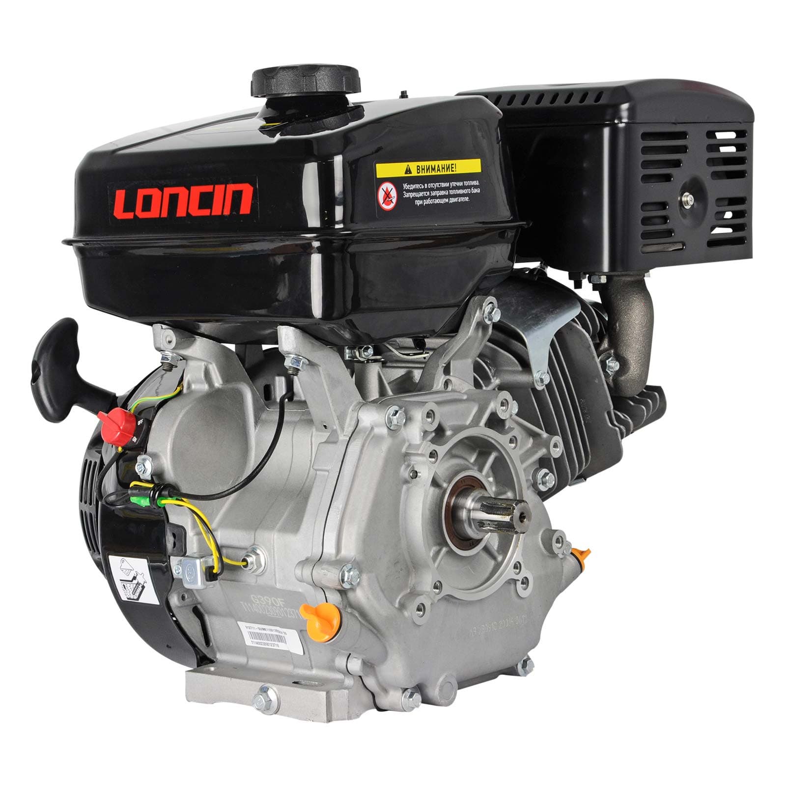 Двигатель бензиновый LONCIN G390F (13.0 л.с., 25*35 мм, ШЛИЦ), фото 2