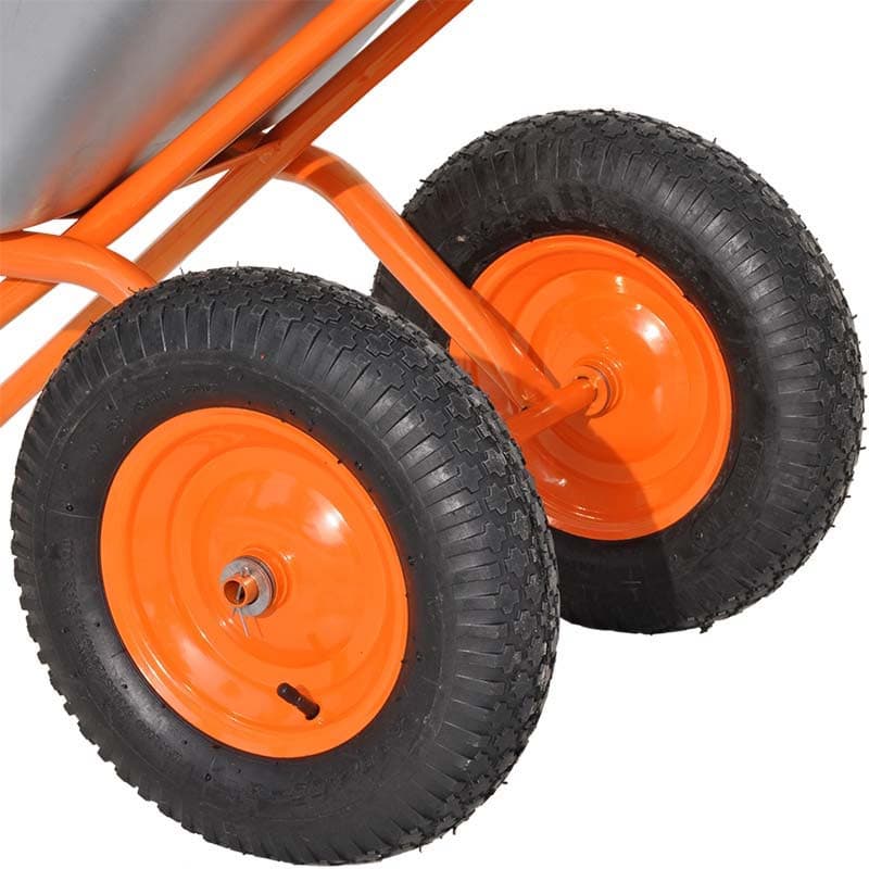Тачка строительная SKIPER 2х130 expert PRO (до130л, до350кг, 2x4.00-8, ось20*80), фото 3