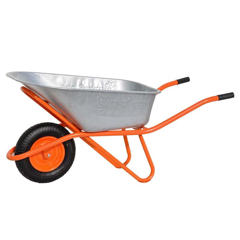 Тачка строительная SKIPER 130 expert PRO (до 130 л, до 300 кг, 1x4.00-8, пневмо, ось 16*100), фото 2
