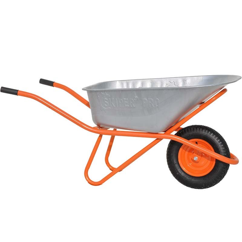 Тачка строительная SKIPER 130 expert PRO (до 130 л, до 300 кг, 1x4.00-8, пневмо, ось 16*100), фото 3