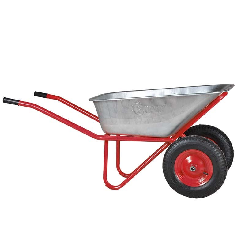 Тачка строительная SKIPER 2x125 PROFI (до 125л, до 330кг, 2x4.00-8, пневмо, ось 20*100), фото 3