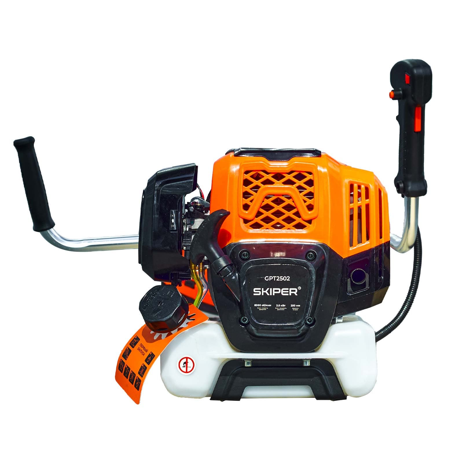 Мотокоса SKIPER GTP2502 (2.5 кВт, autocut25,диск40Т,двуплечный ремень, лёгк.старт,разборн. штанга), фото 4