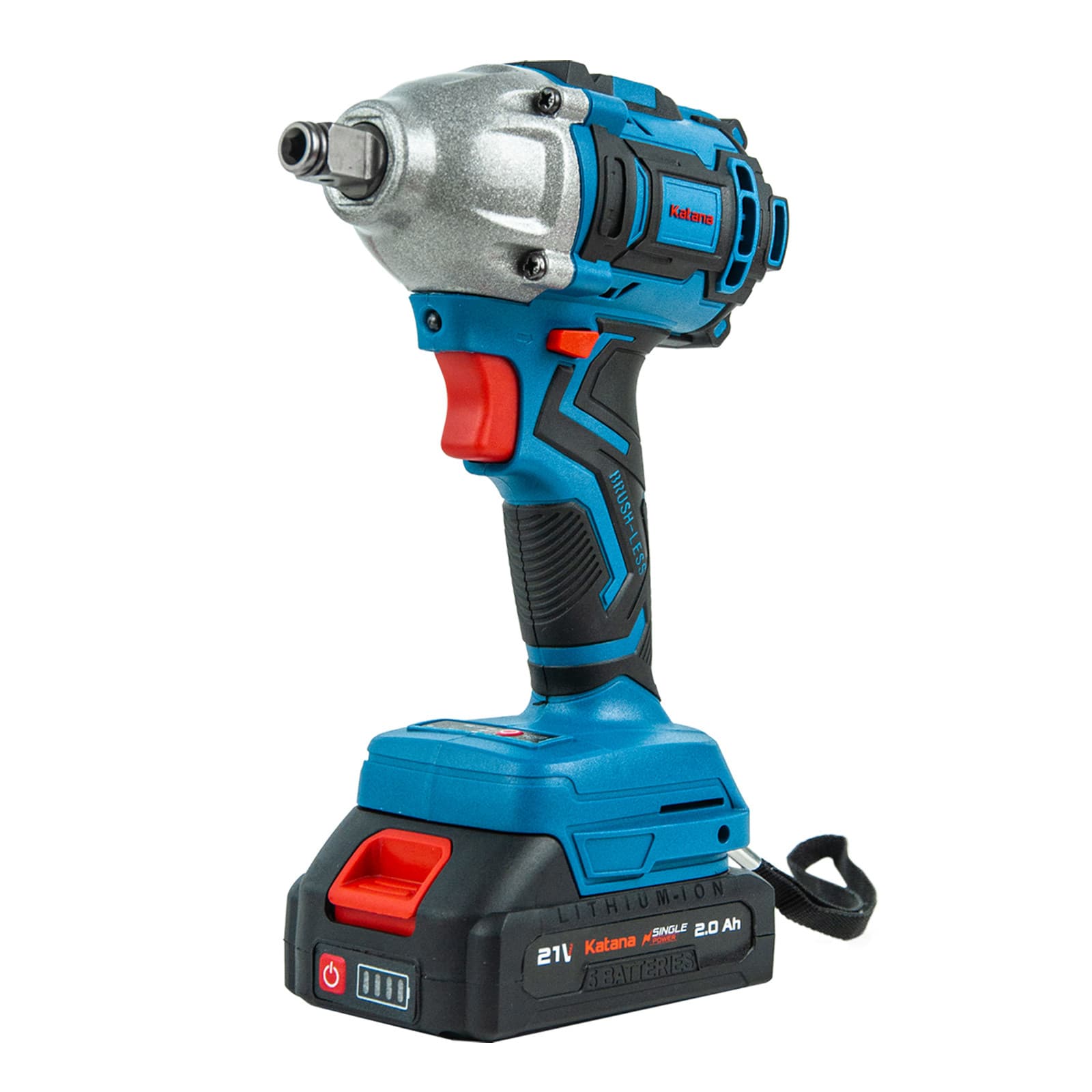 Гайковерт ударный аккумуляторный KATANA UG9401 SinglePOWER(1/2"+1/4",21В,2*2Ач,2ск, 320Нм, кейс), фото 3