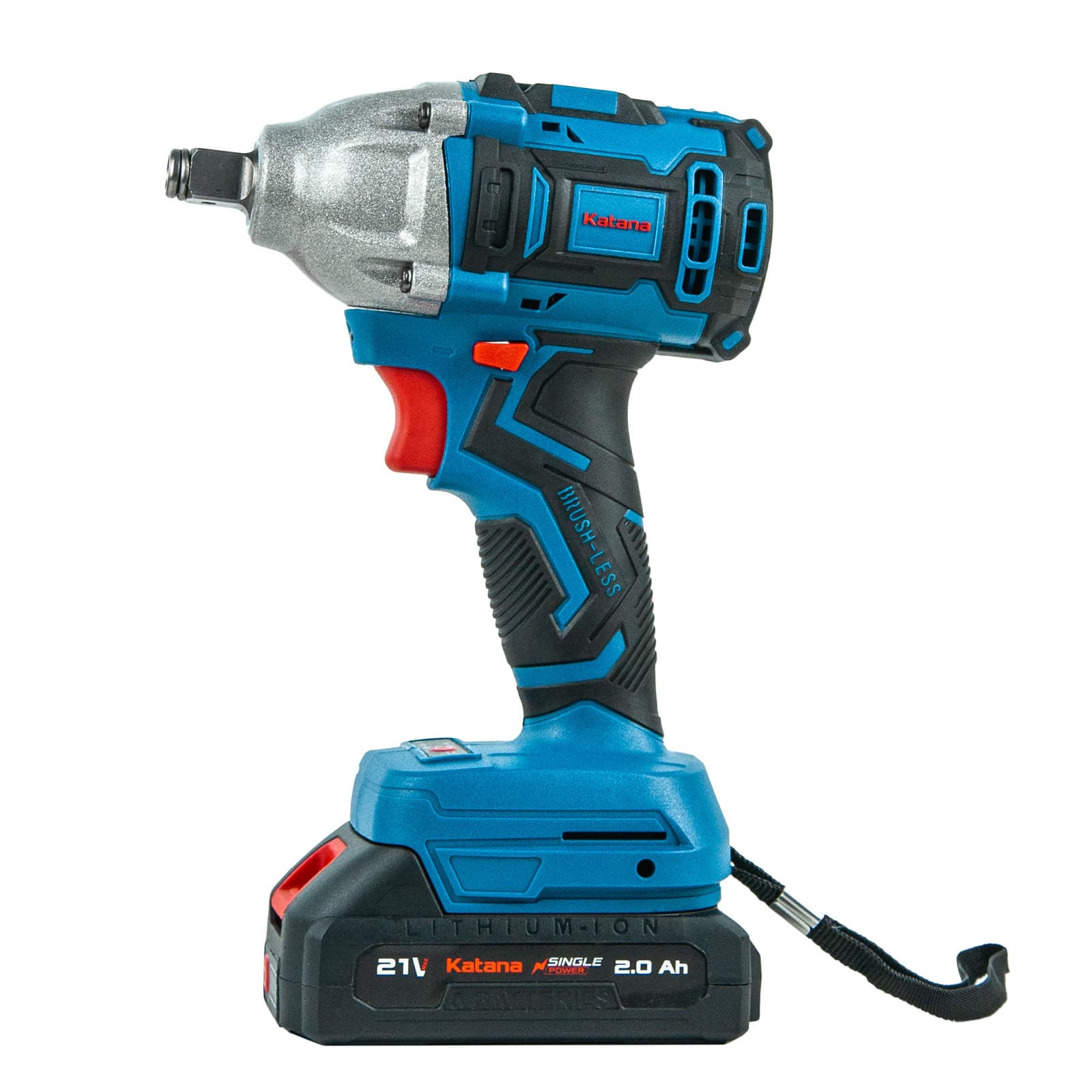 Гайковерт ударный аккумуляторный KATANA UG9401 SinglePOWER(1/2"+1/4",21В,2*2Ач,2ск, 320Нм, кейс), фото 4