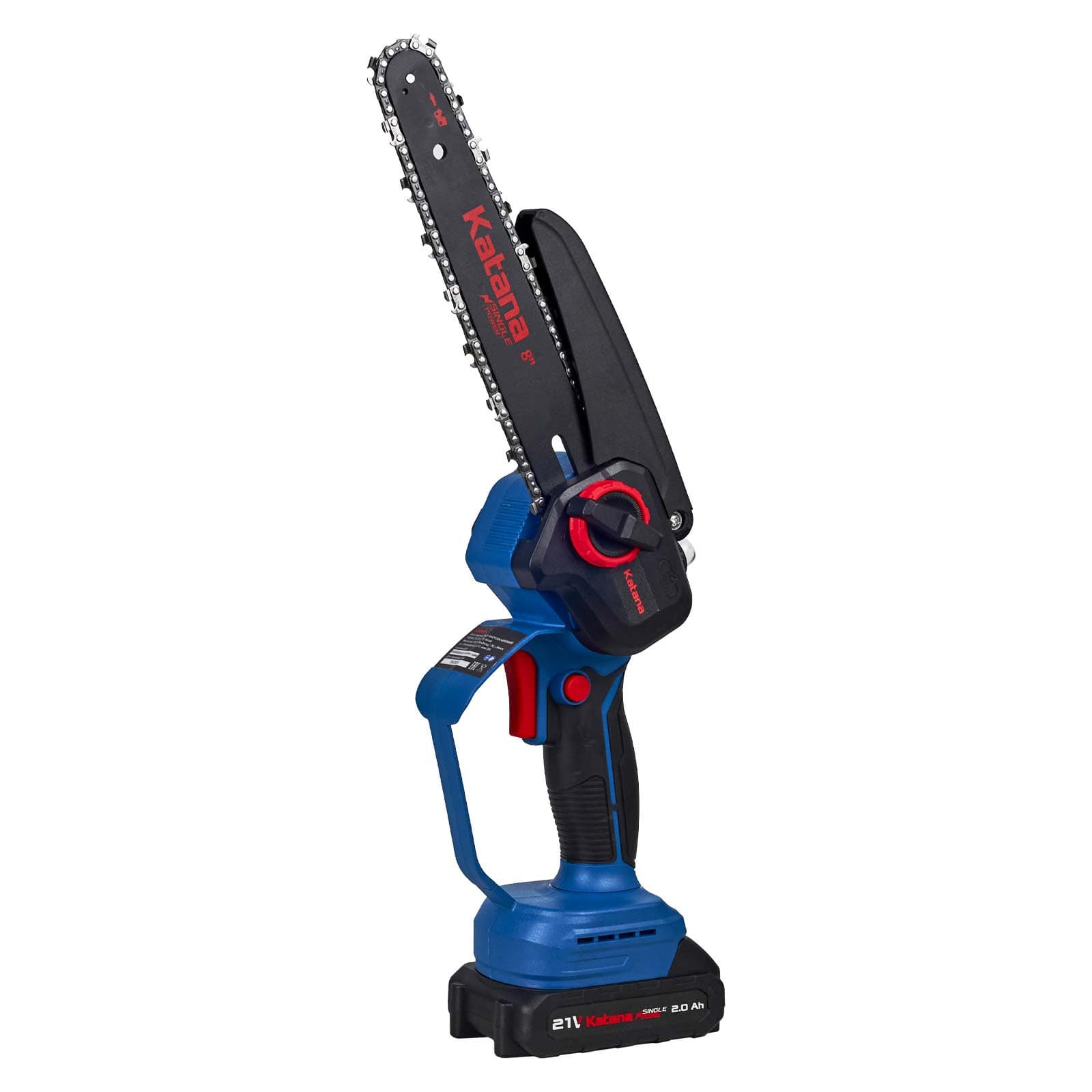 Пила цепная аккумуляторная KATANA AP4210PRO-1(21В,2x2Ач,бесщёт.,шина20см,защ.кож.,смазка цепи,бесклю, фото 2