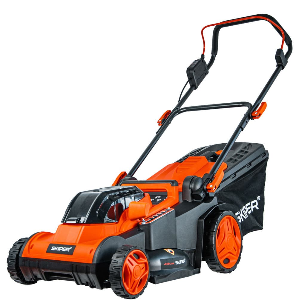 Газонокосилка аккумуляторная SKIPER KW430 (43см, бесщёт.двиг, мульчирование, 2акк*21В*4А/ч), фото 2