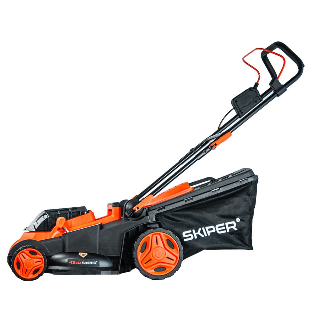 Газонокосилка аккумуляторная SKIPER KW430 (43см, бесщёт.двиг, мульчирование, 2акк*21В*4А/ч), фото 3