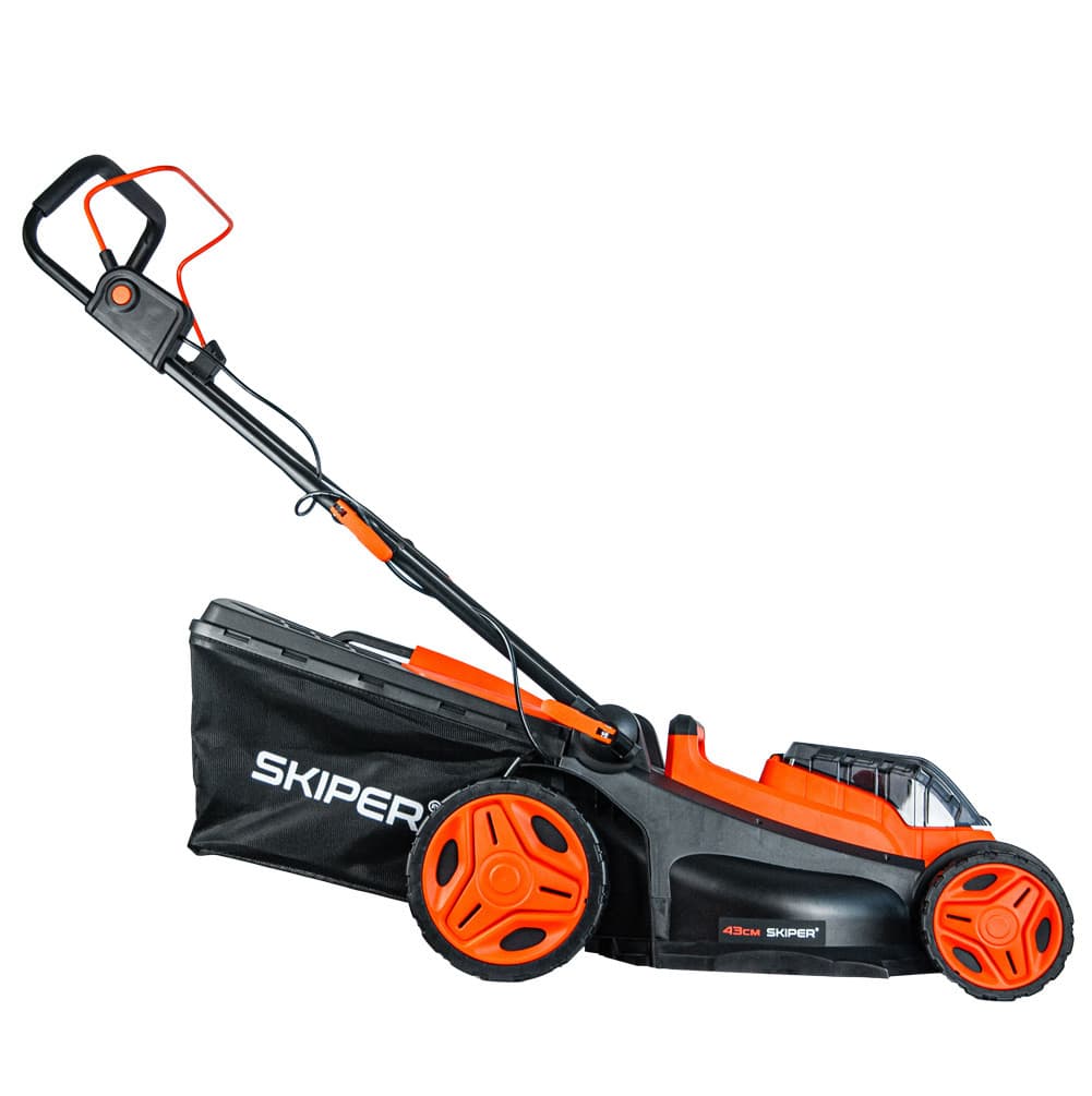 Газонокосилка аккумуляторная SKIPER KW430 (43см, бесщёт.двиг, мульчирование, 2акк*21В*4А/ч), фото 4
