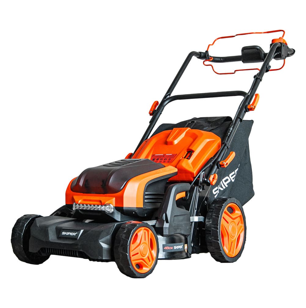 Газонокосилка аккумуляторная SKIPER SW480 (48см,самоход,бесщёт.двиг,мульч.,4акк*21В*4А/ч), фото 2