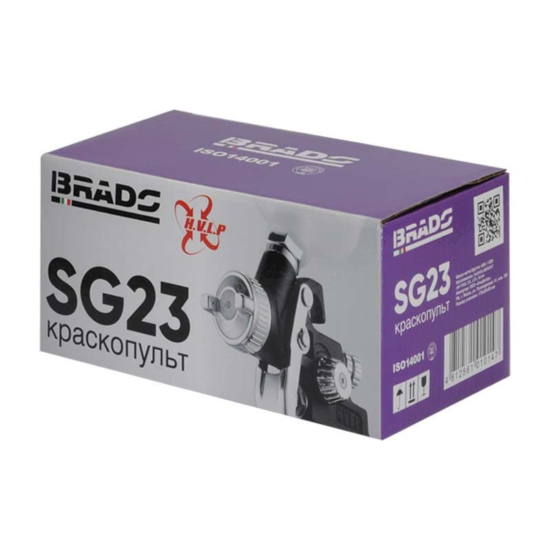 Краскопульт BRADO SG23 HVLP 1,0мм: 3,5бар: 0,1л (аналог SG06), фото 4