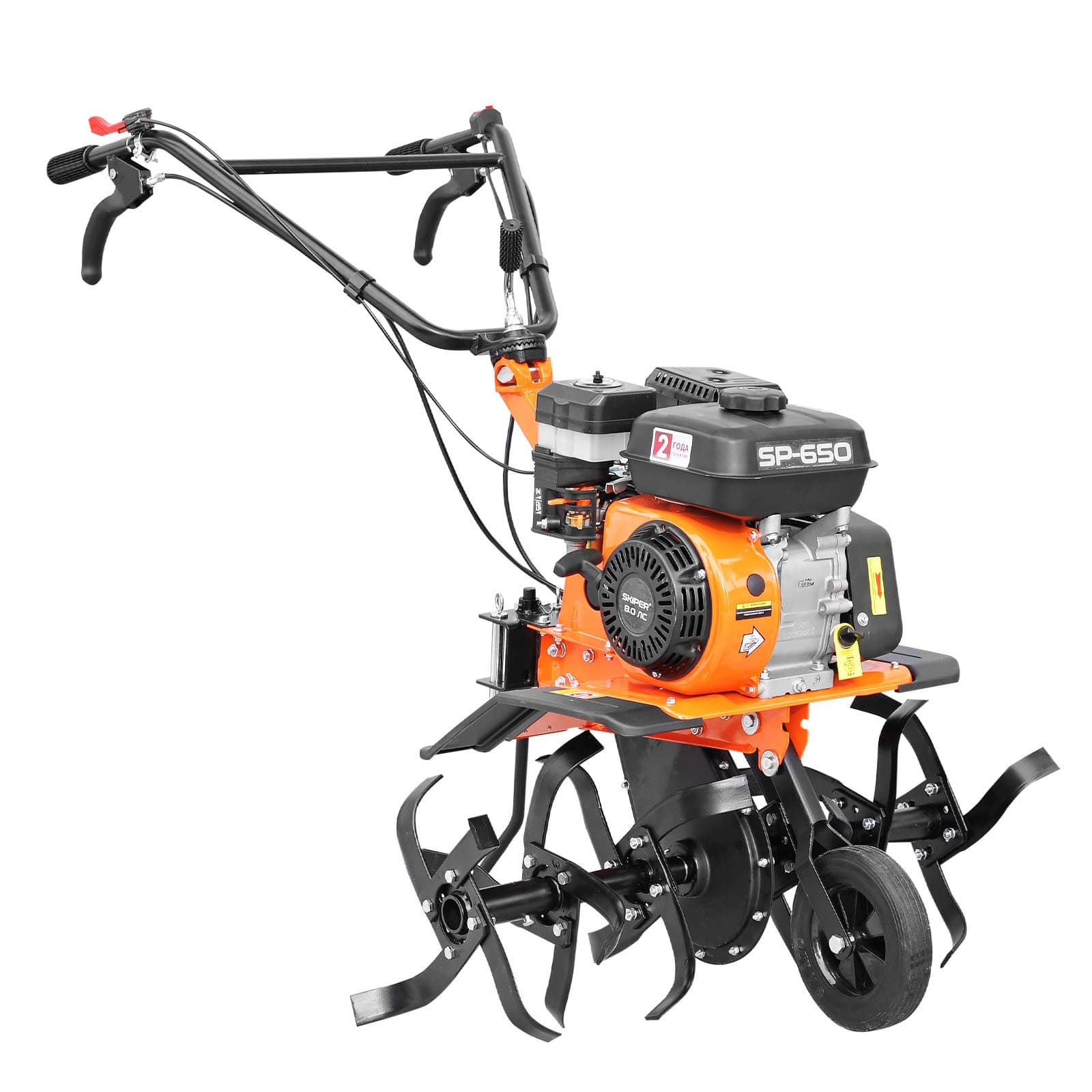Культиватор SKIPER SP-650 (8 л.с., без ВОМ, передач 1+1, 2 года гарантии, поворотная ручка), фото 3