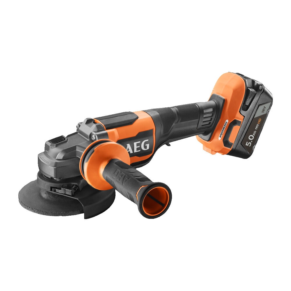 Углошлифмашина аккумуляторная AEG BEWS 18-125BLPX2-502C, фото 3