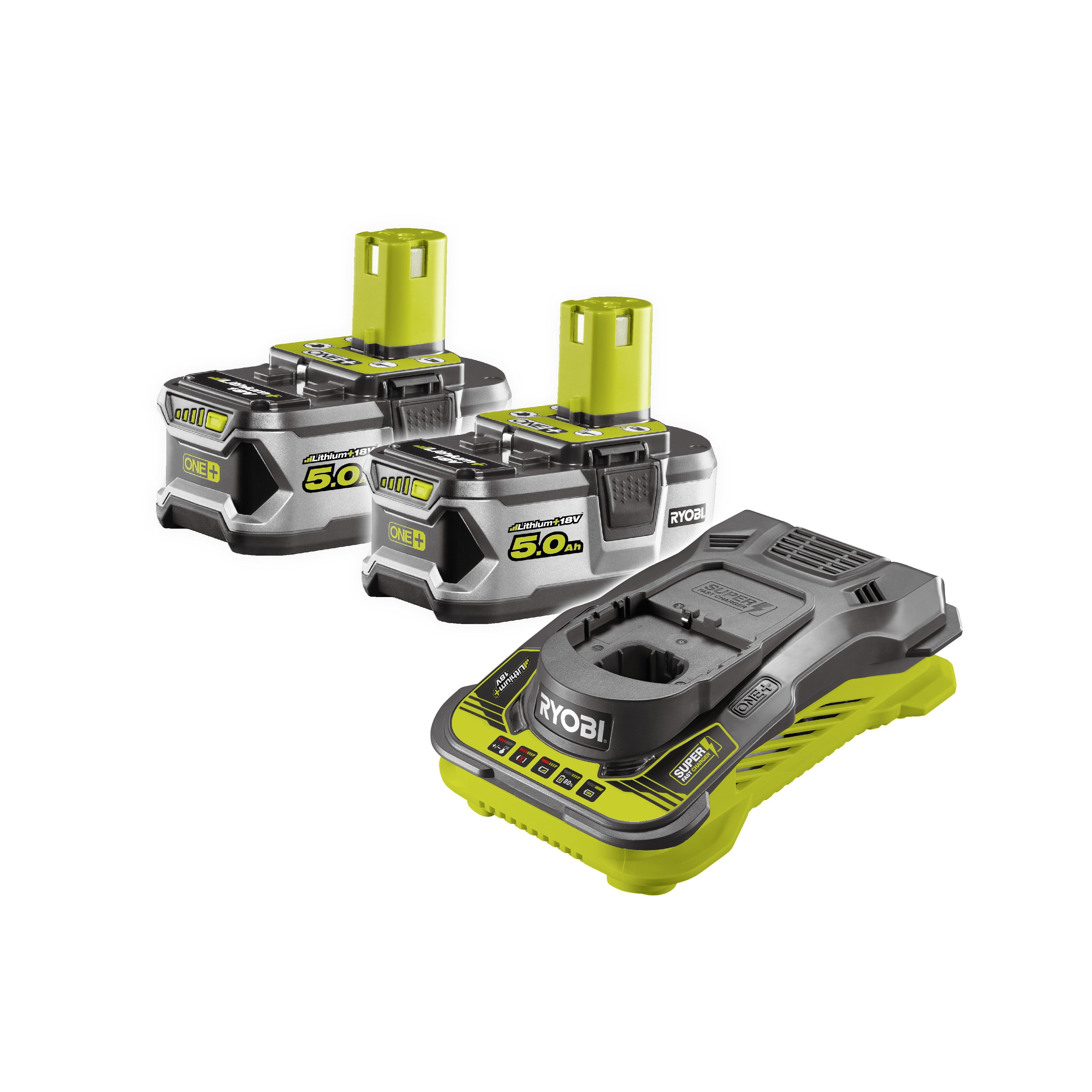 Аккумулятор (2) с зарядным устройством RYOBI RC18150-250 система ONE +, фото 2