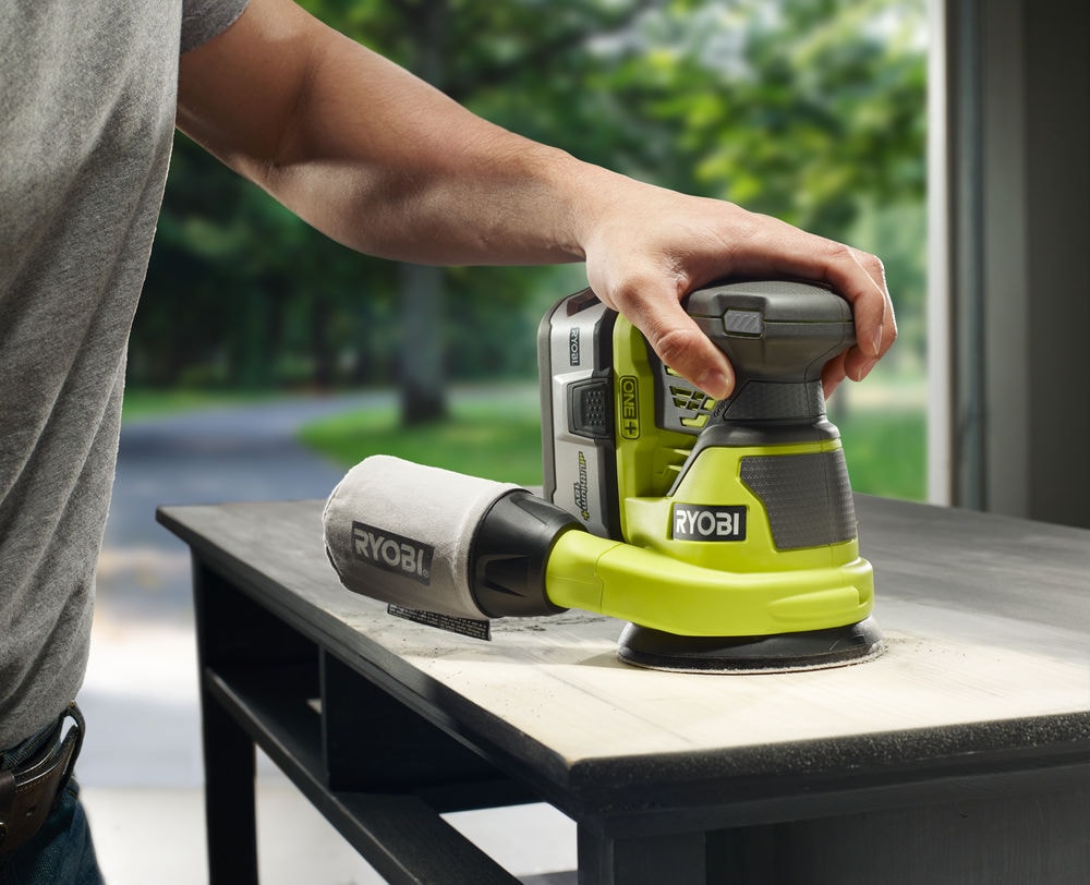 Эксцентриковая аккумуляторная шлифмашина RYOBI R18ROS-0 (без батареи) система ONE +, фото 2