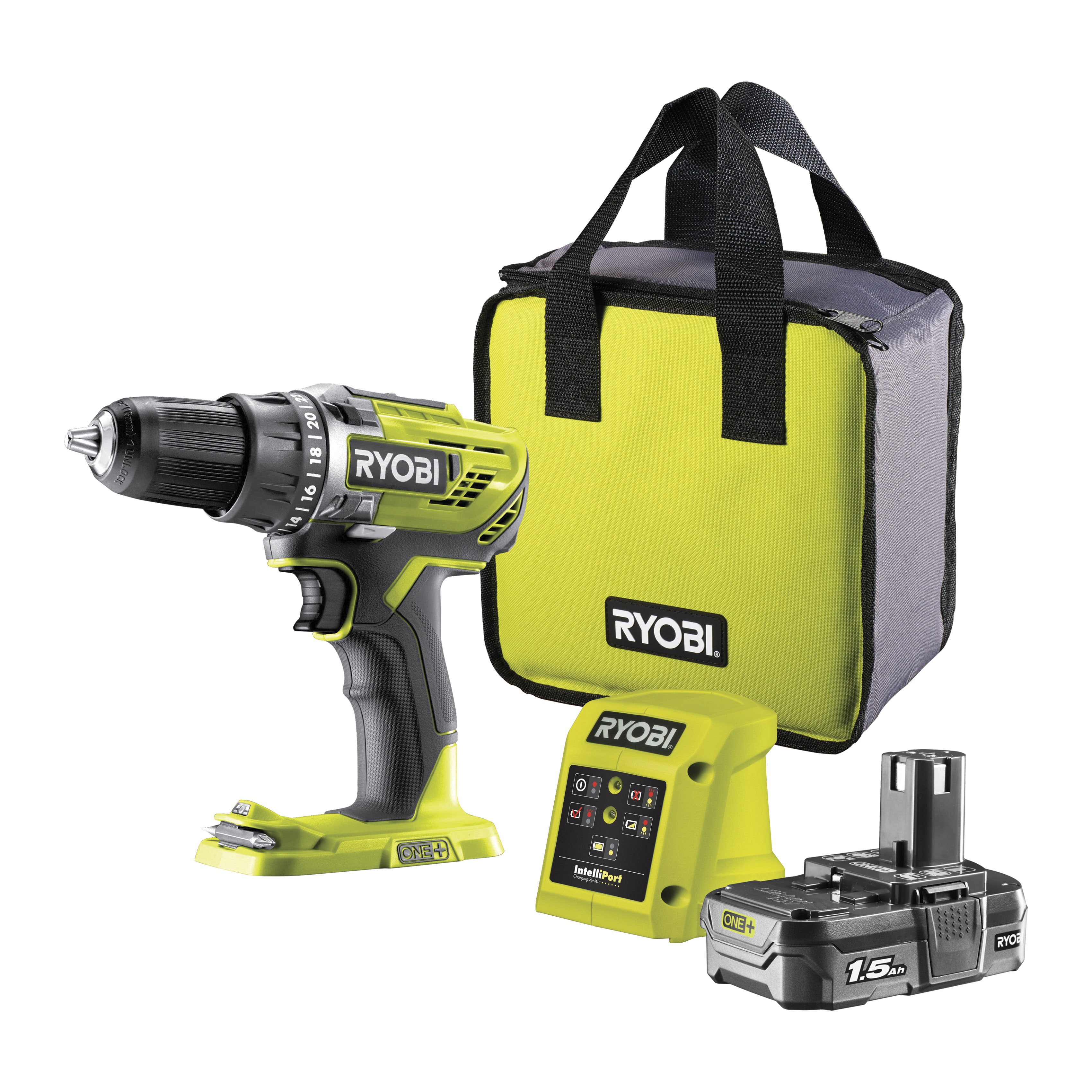 Дрель-шуруповерт RYOBI R18DD3-115S система ONE +, фото 2