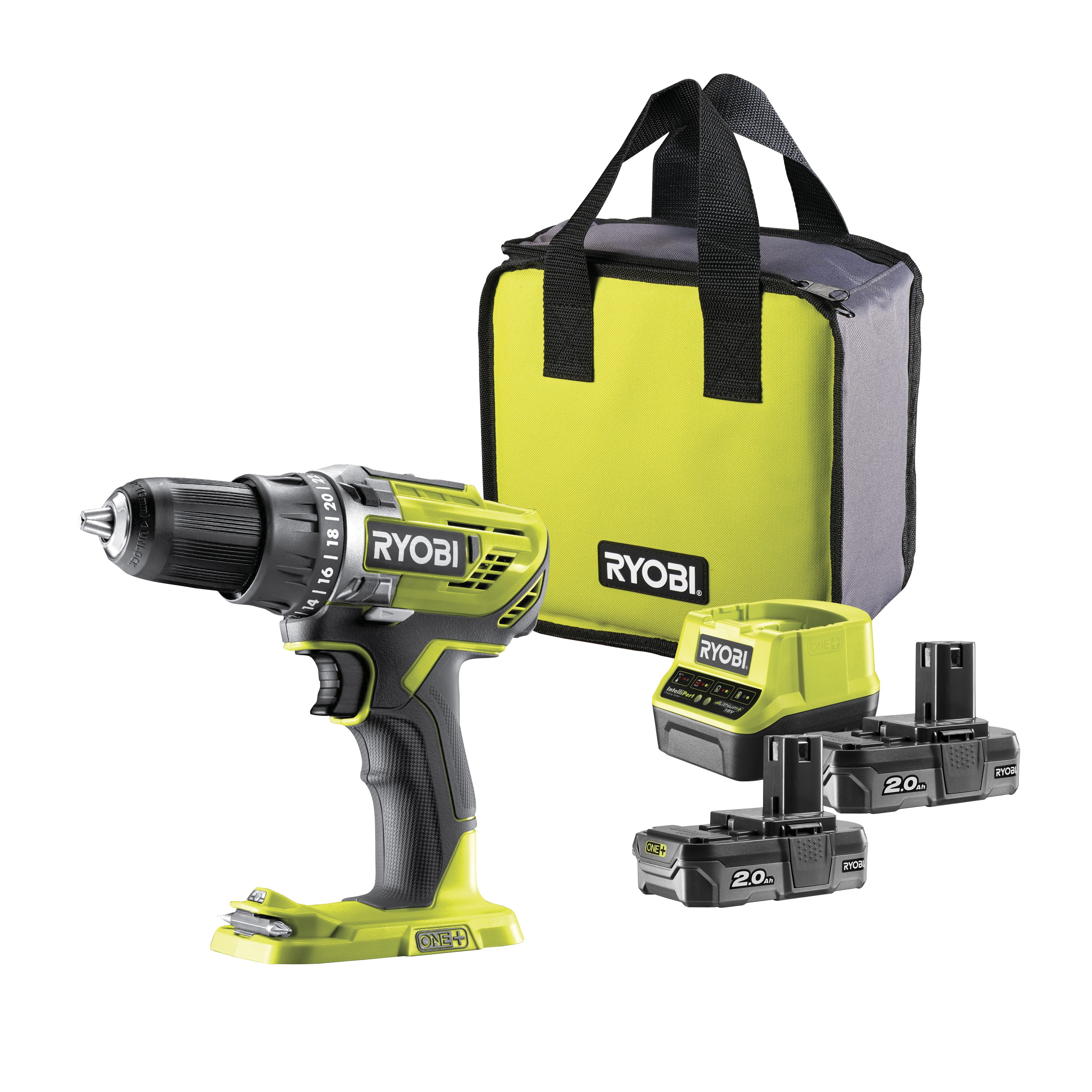 Дрель-шуруповерт RYOBI R18DD3-220S система ONE +, фото 3
