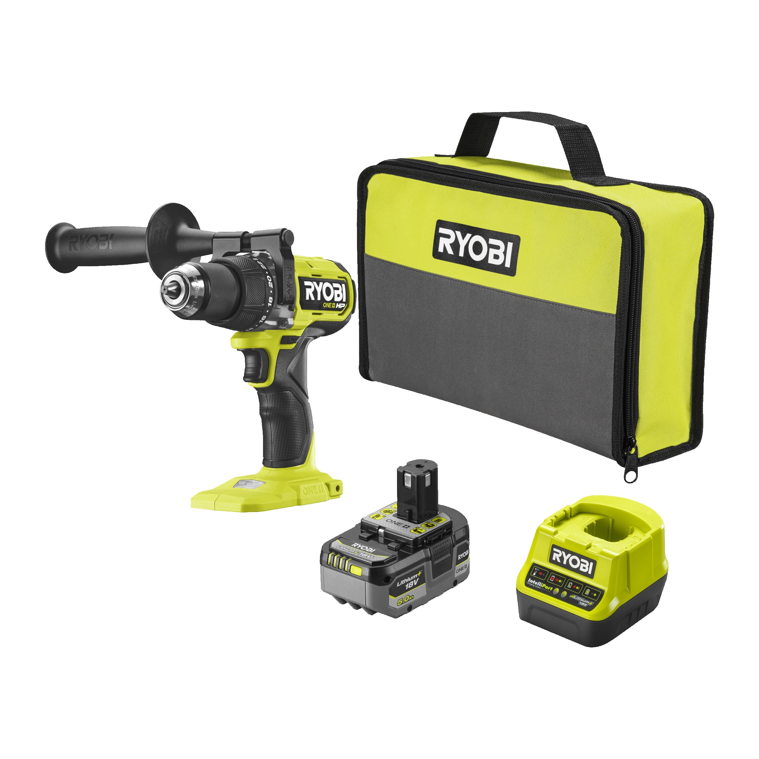 Дрель-шуруповерт ударная RYOBI RPD18X1-1C50S система ONE +, фото 2