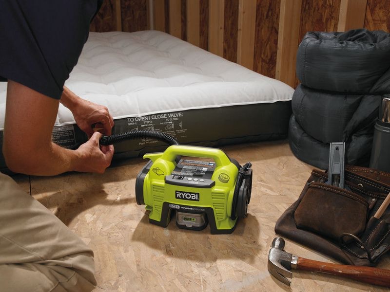 Компрессор автомобильный аккумуляторный RYOBI R18I-0 (без батареи) система ONE +, фото 3