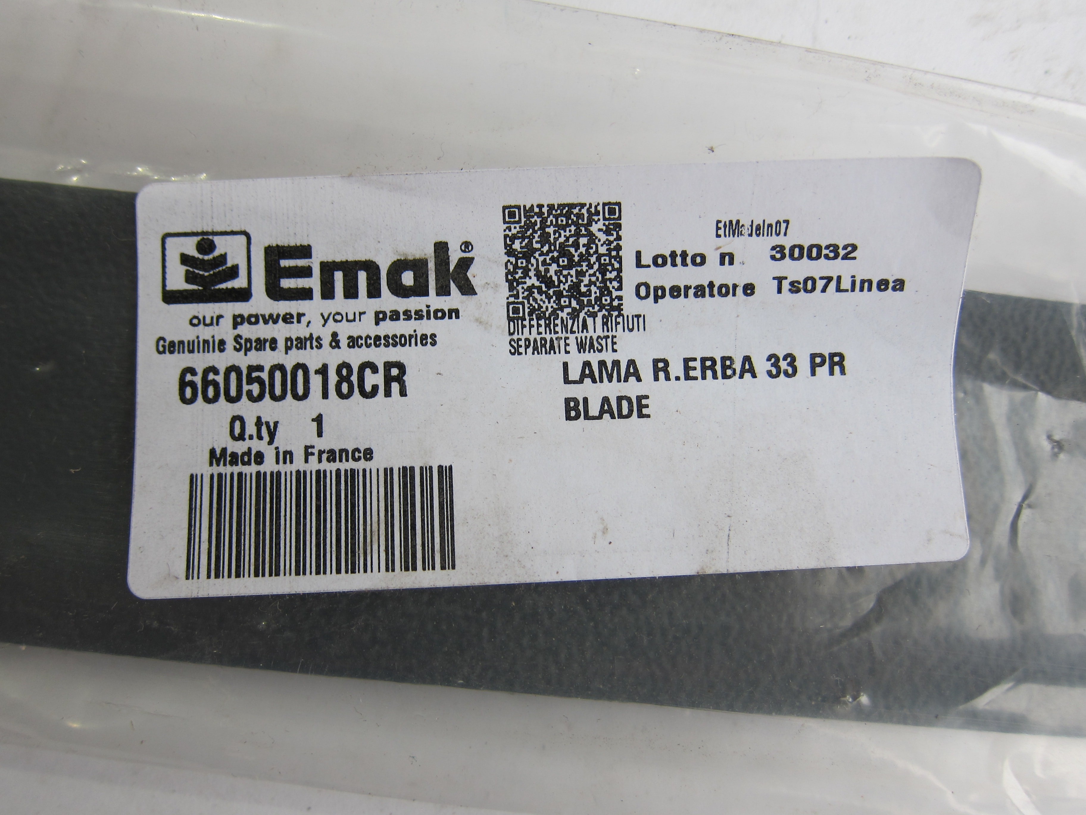 Нож газонокосилки efco (Нож для электрогазонокосилки EFCO PR 35) 66050018CR, фото 2