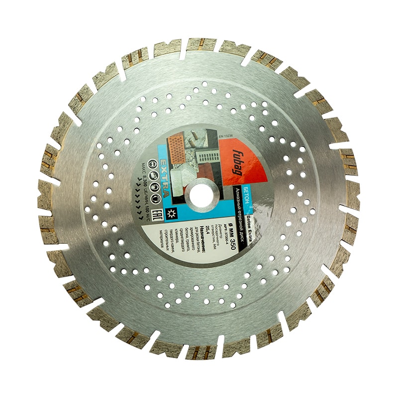 Диск алмазный (по бетону) Beton Extra 350x3,2x25,4 FUBAG 37350-4
