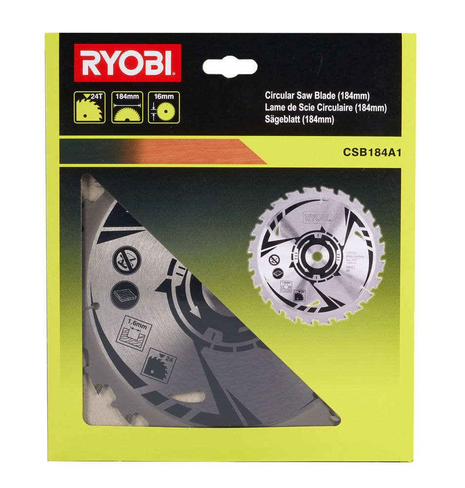 Диск пильный по дереву D 184x16 мм CSB184A1 для циркулярной пилы RYOBI, фото 2