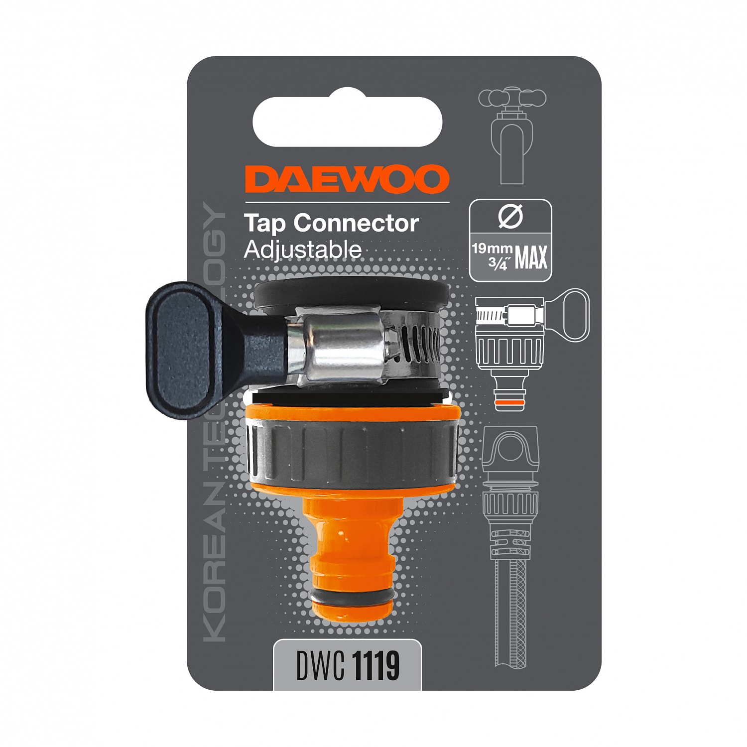 Адаптер для крана безрезьбовой до 3/4 " (19mm) DAEWOO DWC 1119, фото 2