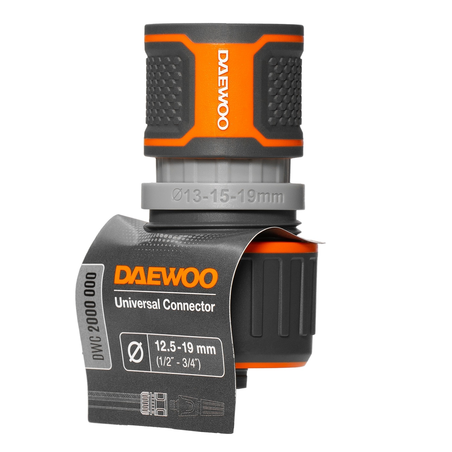 Коннектор универсальный для шланга 13-15-19 мм (1/2 " – 5/8" – 3/4 ") DAEWOO DWC 2000 000