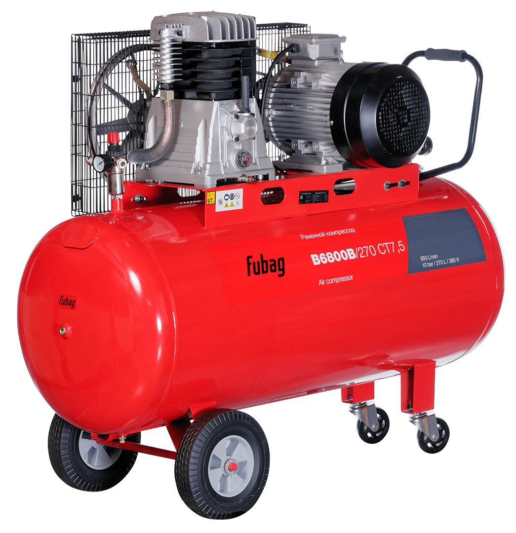 Компрессор масляный ременной FUBAG B6800B/270 СТ7.5 одноступенчатый