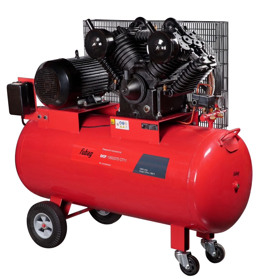 Компрессор масляный ременной FUBAG DCF-1300/270 CT11 двухступенчатый, фото 2