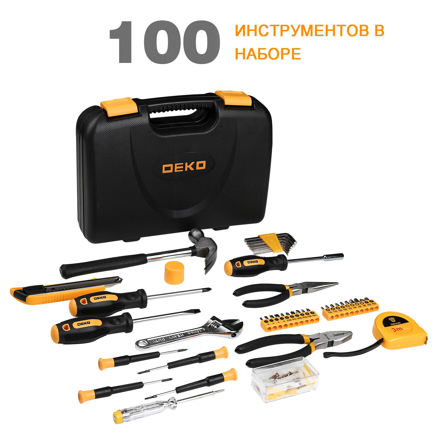 Набор инструмента для дома DEKO TZ100 SET 100, фото 2
