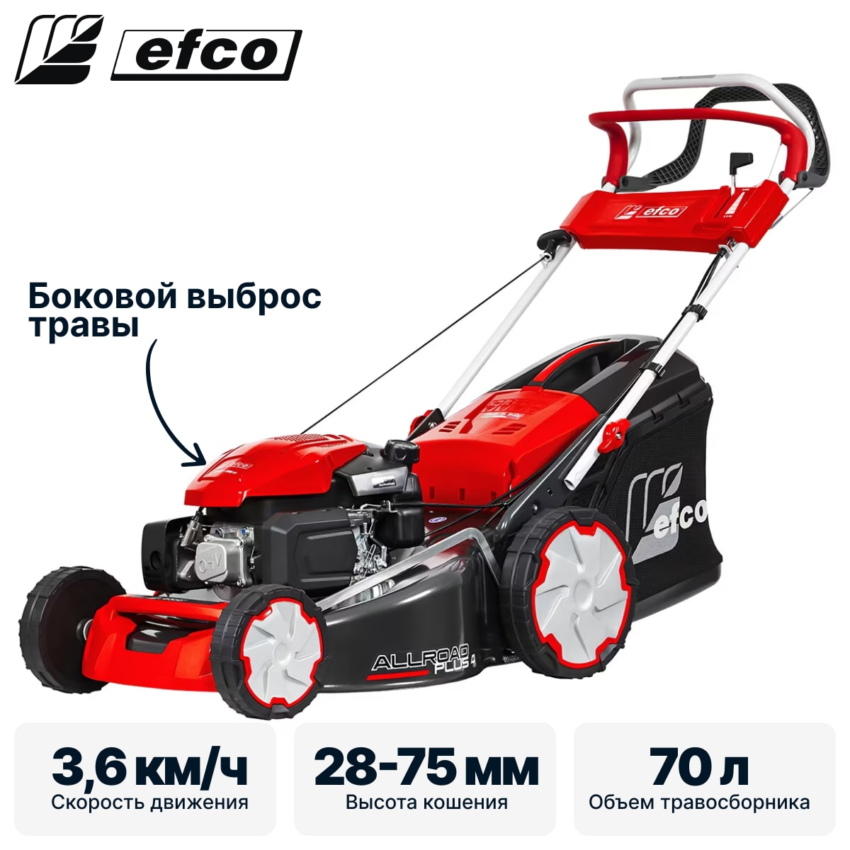Газонокосилка бензиновая самоходная EFCO LR 53 TK ALLROAD PLUS 4 (restyling 2026), фото 2