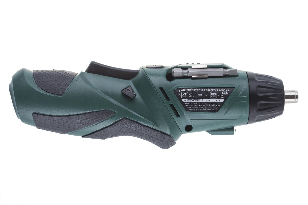 Отвертка аккумуляторная Hammer ACD3.6A с набором бит, фото 3