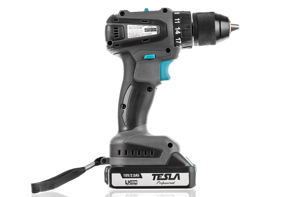 Дрель-шуруповерт аккумуляторная TESLA TCD18BL, фото 3