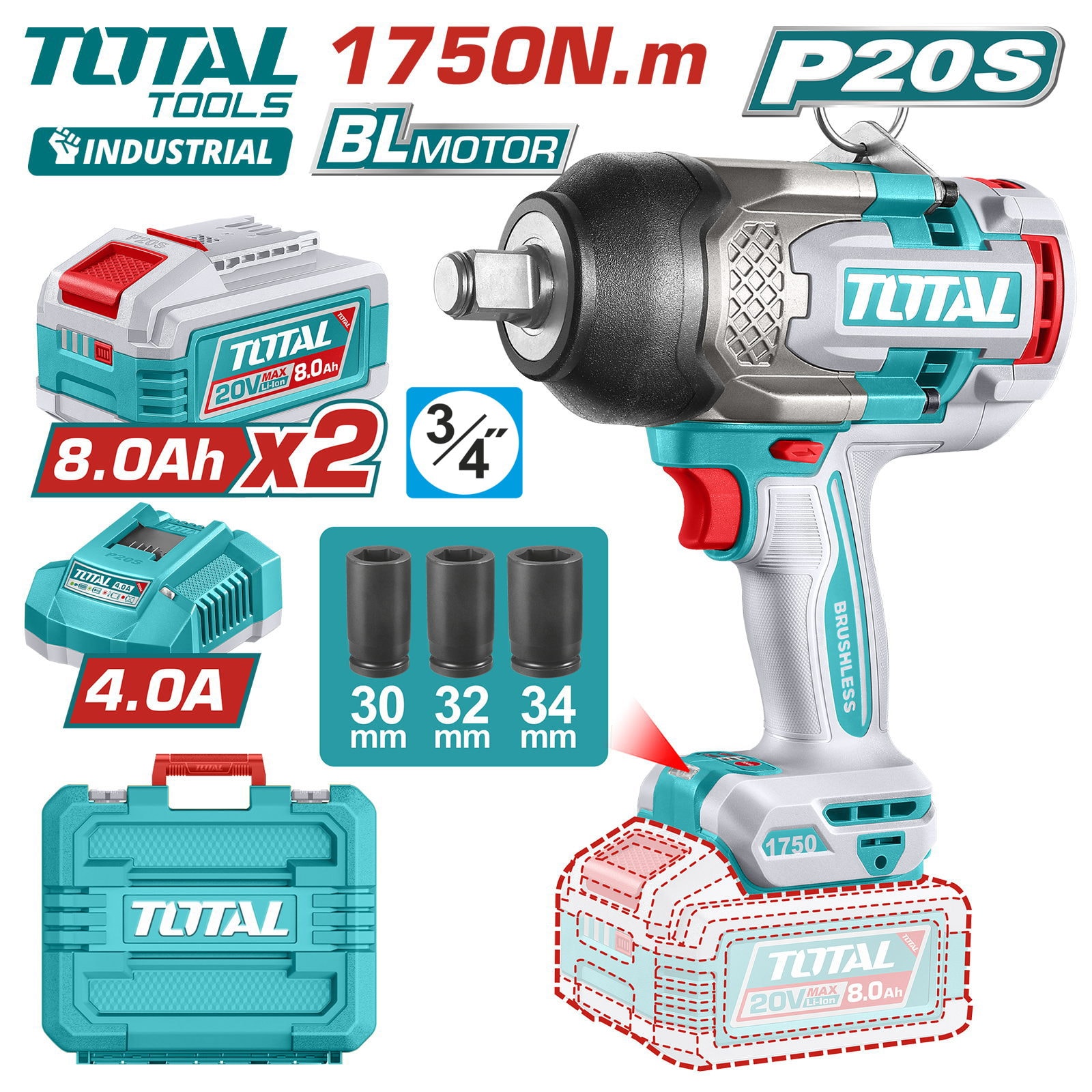 Гайковерт TOTAL TIWLI20175