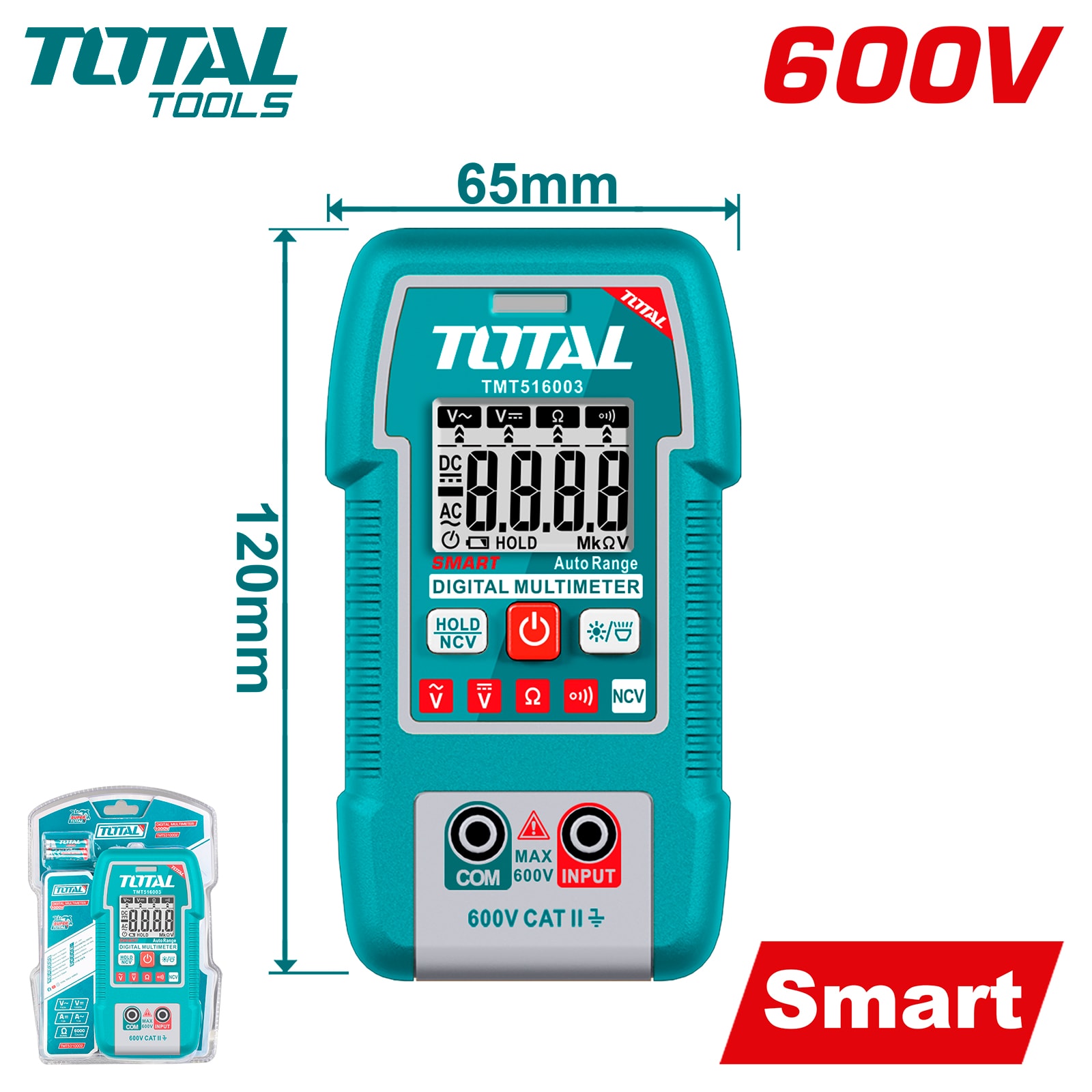 Мультиметр цифровой TOTAL TMT516003