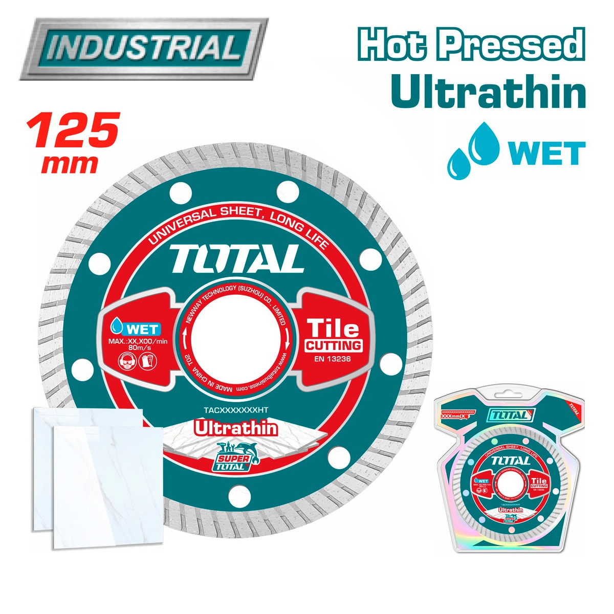 Диск алмазный 125x8x22,2 мм TOTAL TAC2131251HT