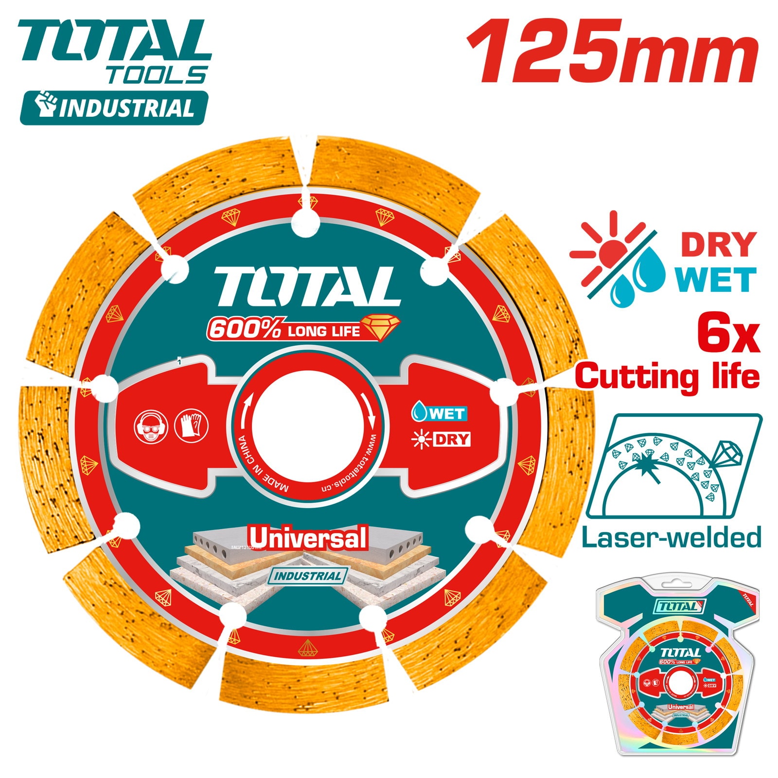 Диск алмазный 125 мм TOTAL TAC2171251