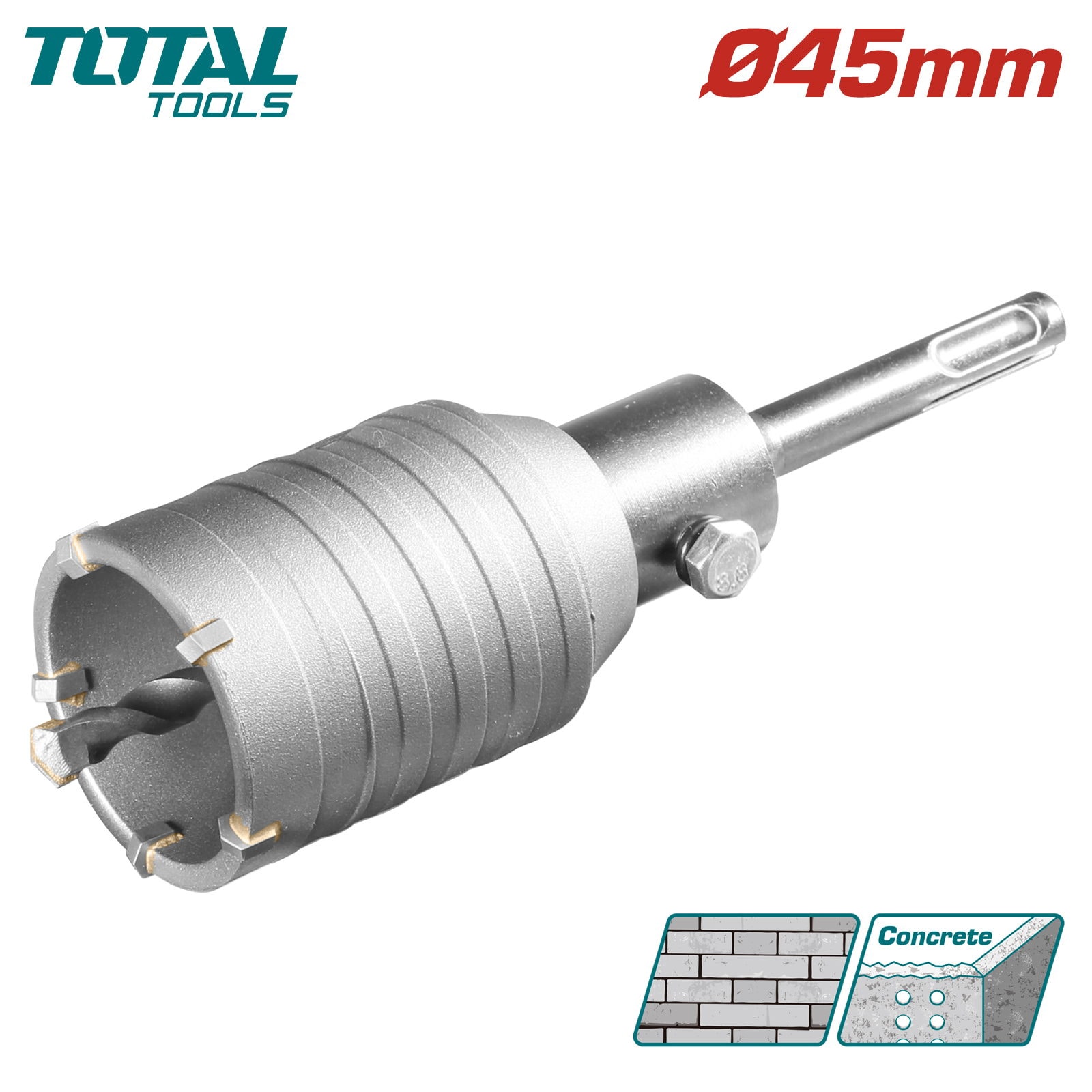 Коронка SDS-plus 45мм TOTAL TAC430451