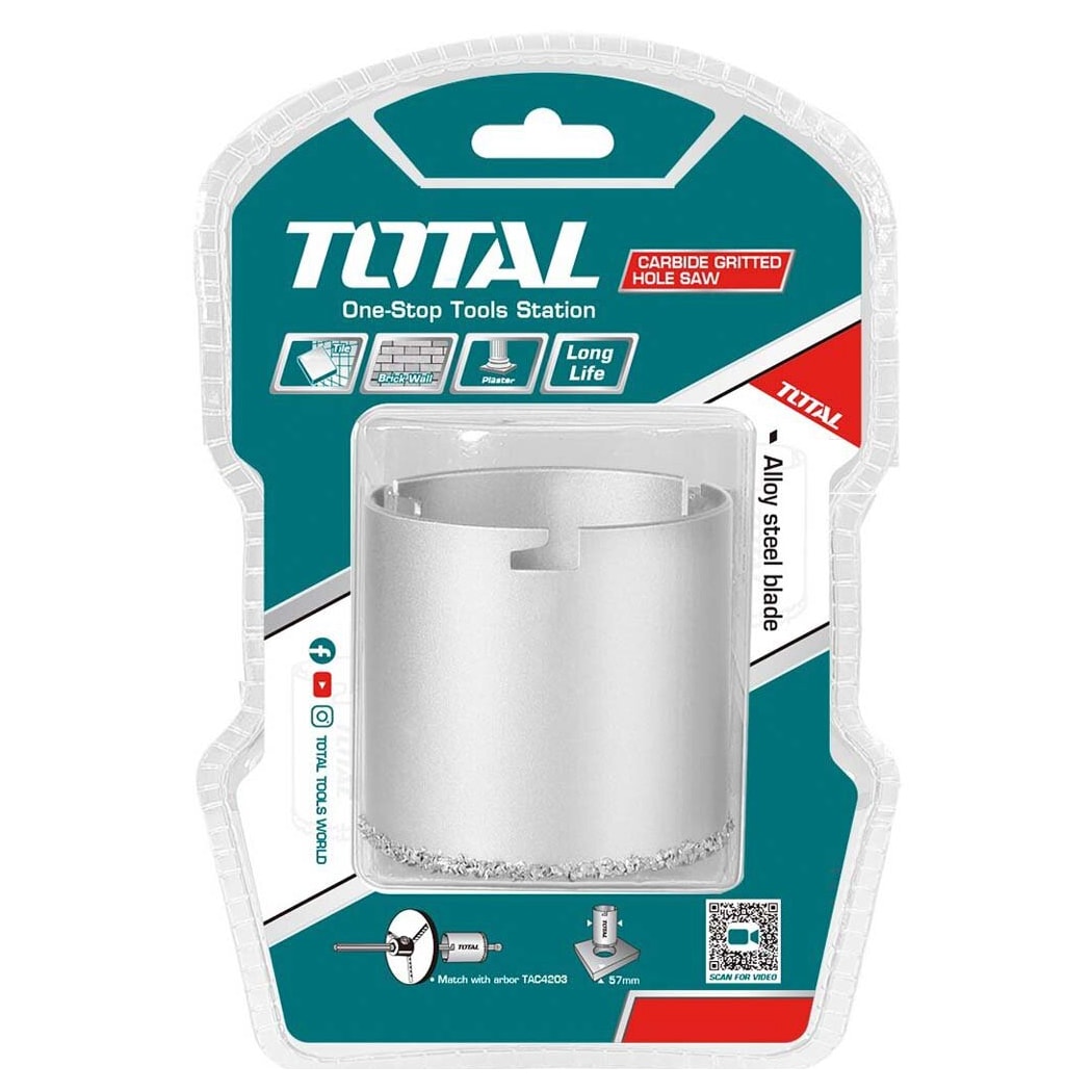 Коронка с твердосплавным напылением 43 мм TOTAL TAC440431, фото 3