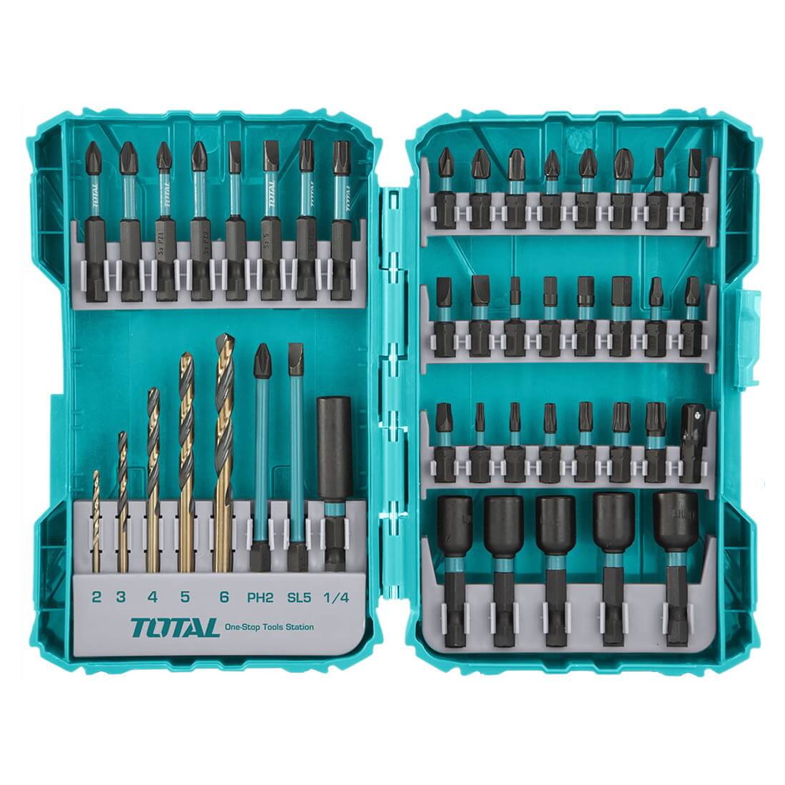 Набор ударных бит и сверл TOTAL TACSDL24502 (45 предметов), фото 3