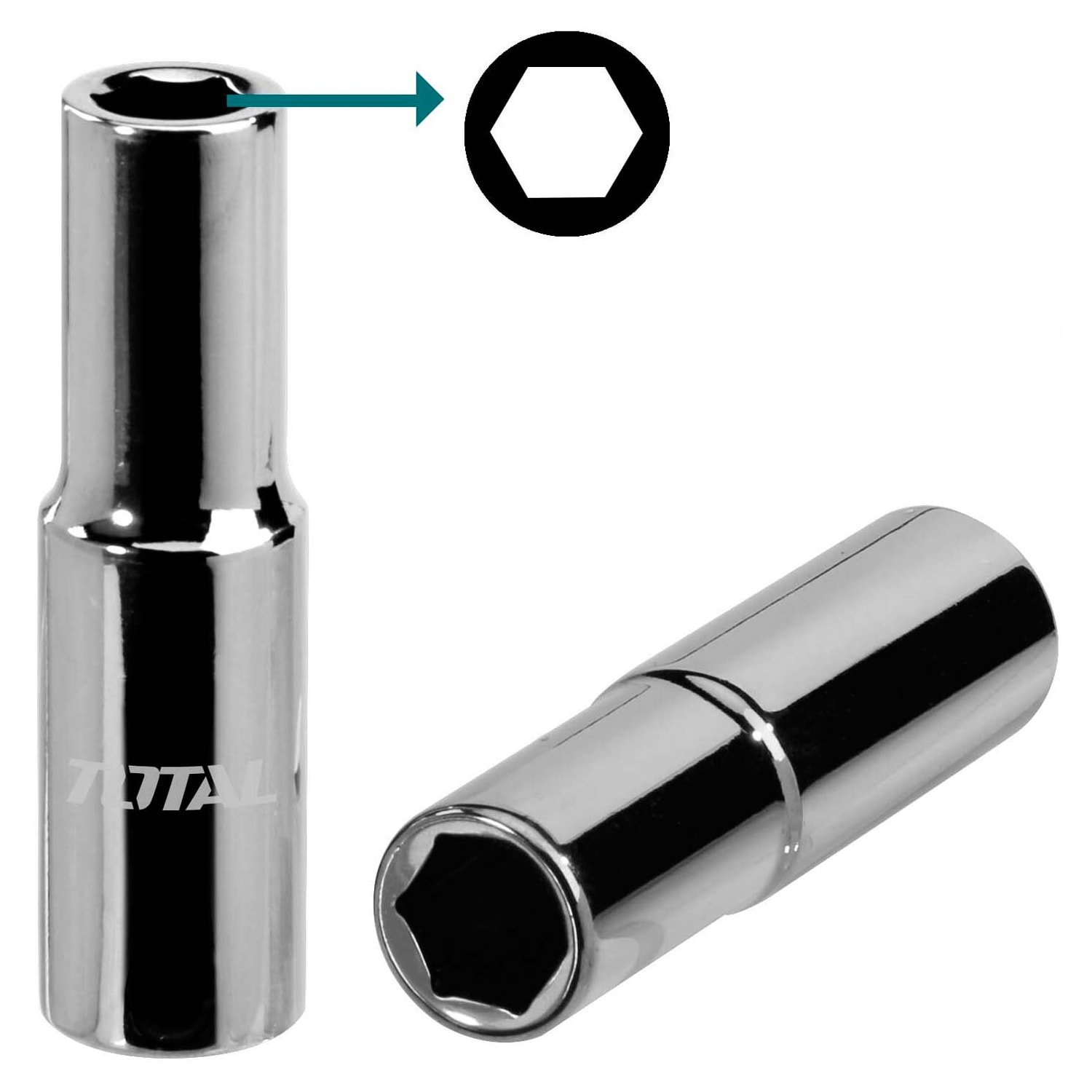 Торцевая головка удлиненная 1/2 " 17 мм TOTAL THTST12173L, фото 3