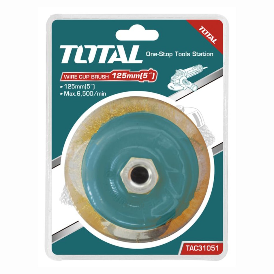 Щетка проволочная чашечная 150 мм TOTAL TAC31061, фото 2